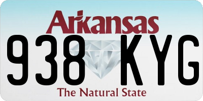 AR license plate 938KYG