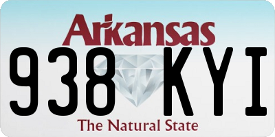 AR license plate 938KYI