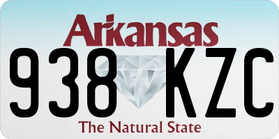 AR license plate 938KZC