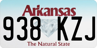 AR license plate 938KZJ