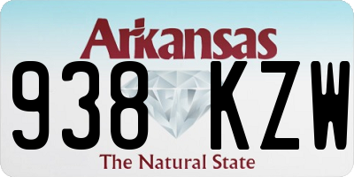 AR license plate 938KZW