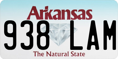 AR license plate 938LAM