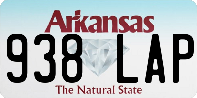 AR license plate 938LAP