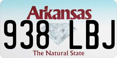 AR license plate 938LBJ