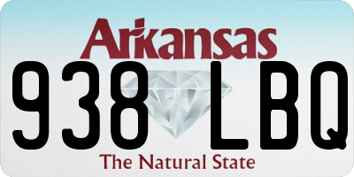 AR license plate 938LBQ