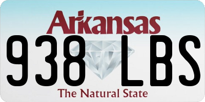 AR license plate 938LBS