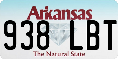 AR license plate 938LBT