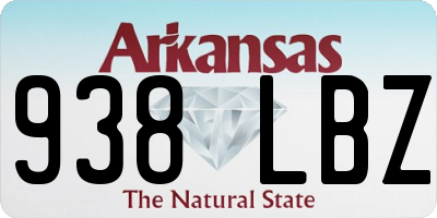 AR license plate 938LBZ