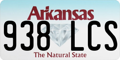 AR license plate 938LCS
