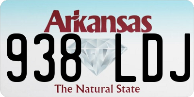 AR license plate 938LDJ