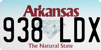 AR license plate 938LDX