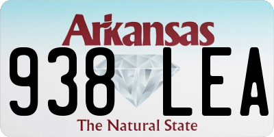 AR license plate 938LEA