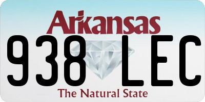 AR license plate 938LEC