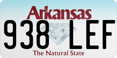 AR license plate 938LEF