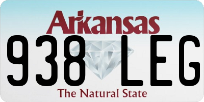 AR license plate 938LEG