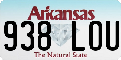 AR license plate 938LOU