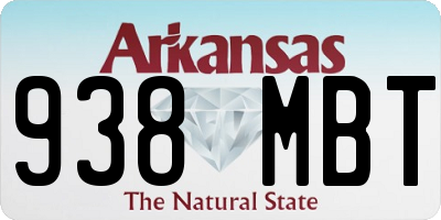 AR license plate 938MBT