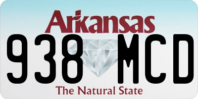 AR license plate 938MCD