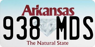 AR license plate 938MDS