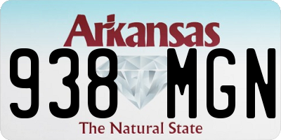 AR license plate 938MGN