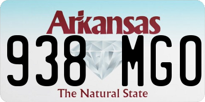 AR license plate 938MGO