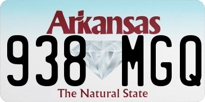 AR license plate 938MGQ
