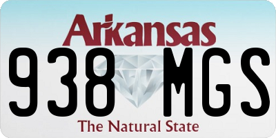 AR license plate 938MGS