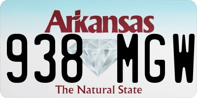 AR license plate 938MGW