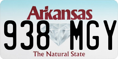 AR license plate 938MGY