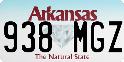 AR license plate 938MGZ