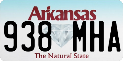 AR license plate 938MHA