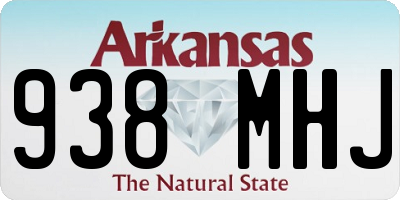 AR license plate 938MHJ