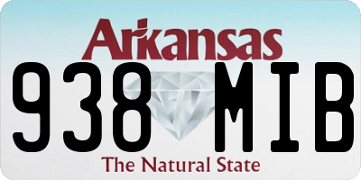 AR license plate 938MIB