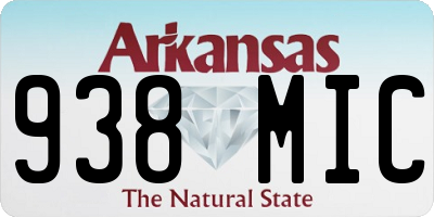 AR license plate 938MIC