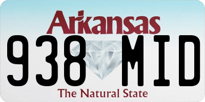 AR license plate 938MID