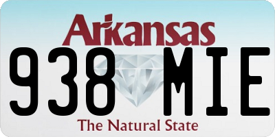 AR license plate 938MIE