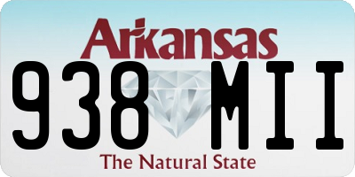 AR license plate 938MII