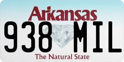 AR license plate 938MIL