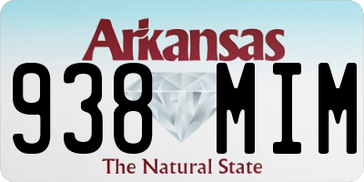 AR license plate 938MIM