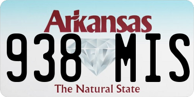 AR license plate 938MIS