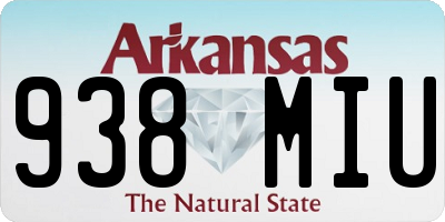AR license plate 938MIU