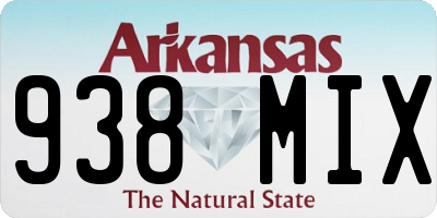 AR license plate 938MIX