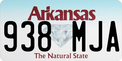 AR license plate 938MJA