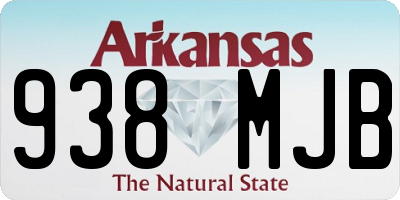 AR license plate 938MJB