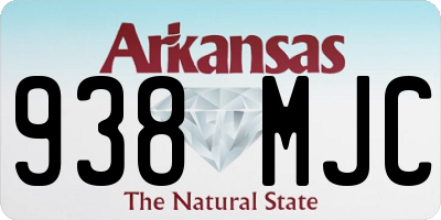 AR license plate 938MJC