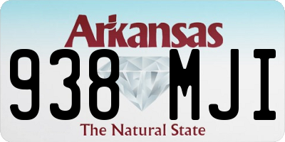 AR license plate 938MJI