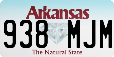 AR license plate 938MJM