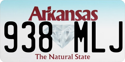 AR license plate 938MLJ