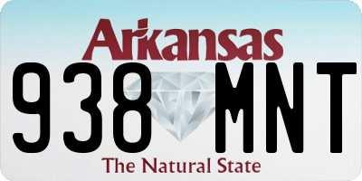 AR license plate 938MNT
