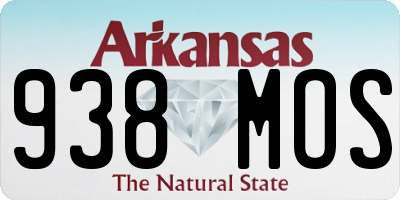 AR license plate 938MOS